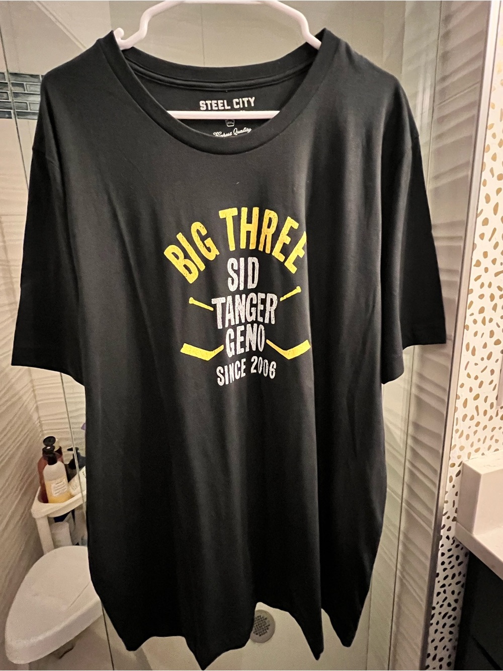 Steel City Black Short-Sleeve Graphic Tee - Big Three Print
